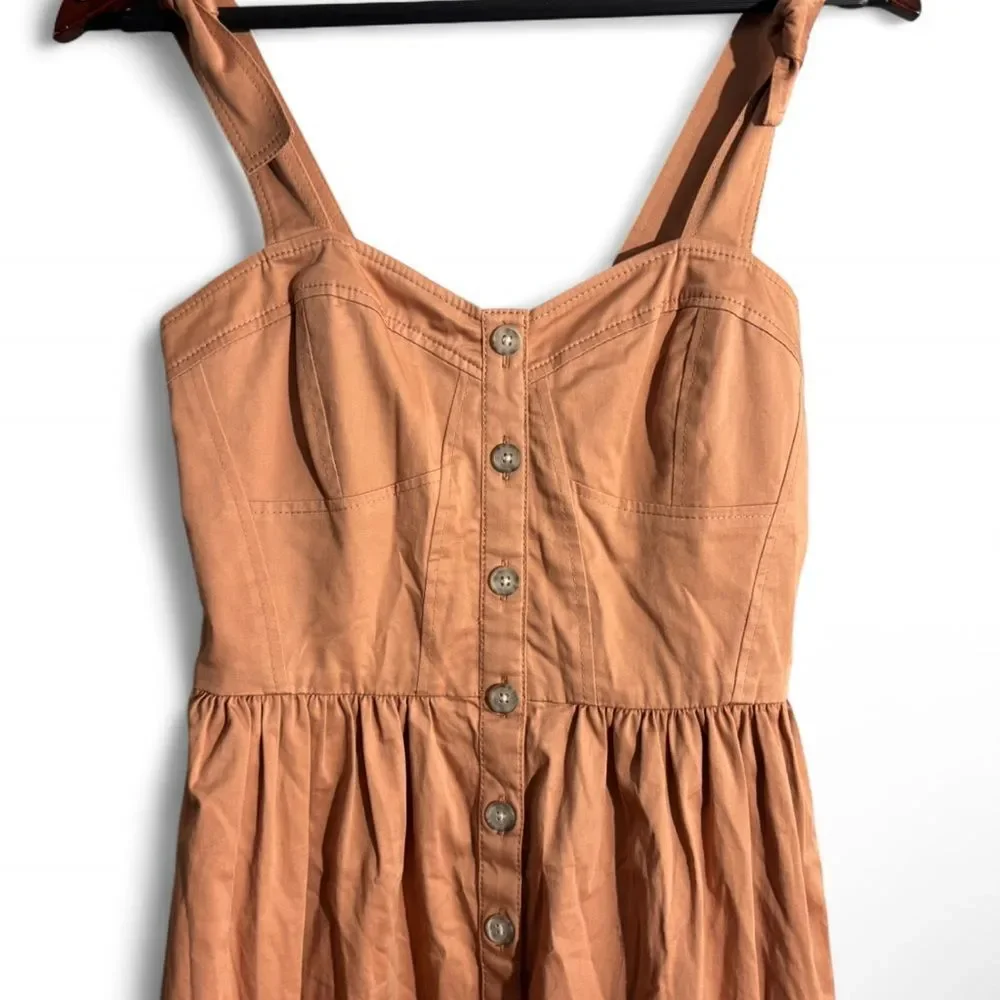 Rebecca Taylor Midi Dress in Blush Pink Smocked Back